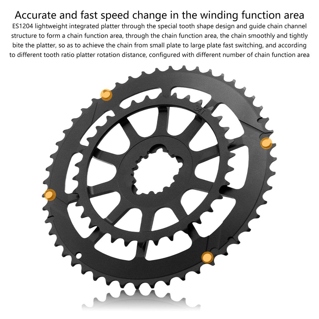 Road Bike Double Chainring Narrow Wide Tooth Disc Chain Wheel Chainring 50-34T/52-36T/53-39T Bike Chainrings Replacement