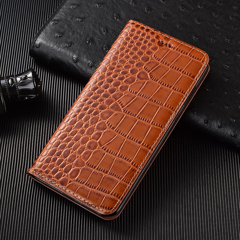 Crocodile Genuine Leather Flip Case for Meizu Note 15 16 16S 16T 16TH 16XS 17 18 18S 18X 20 21 Lite Pro Phone Wallet Cover Cases