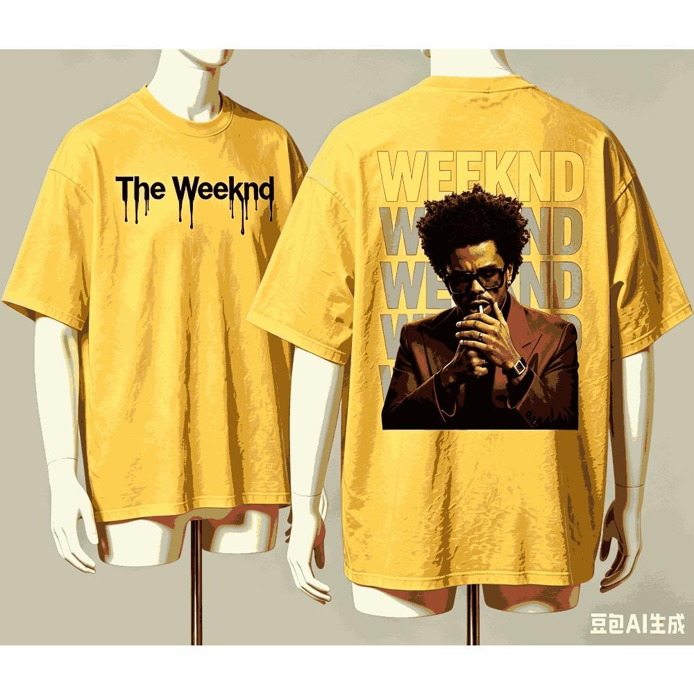 The Weeknd per Regalo Fan T-shirt Uomo Donna Harajuku Oversize Unisex Manica Corta Streetwear alta qualità Coppie Classico morbido Retro Moda