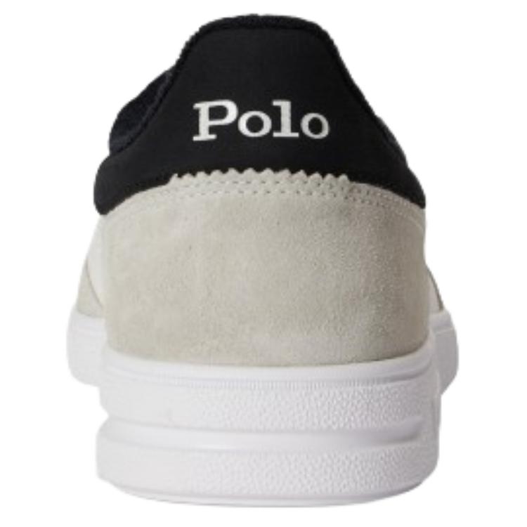Polo Ralph Lauren Flat Lace-Up Low-Top Casual Shoes Women sneakers Black White 809P07173001WHITEBLACK