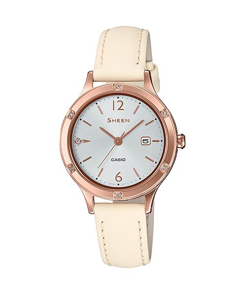 

Casio Men s Stainless Steel 50M Water Resistant Analog Quartz Watch SHE-4533PGL-7A белый