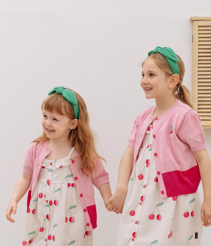 Summer 2025 Trendy Cartoon Print Girls' Short Sleeve Dress - In Stock