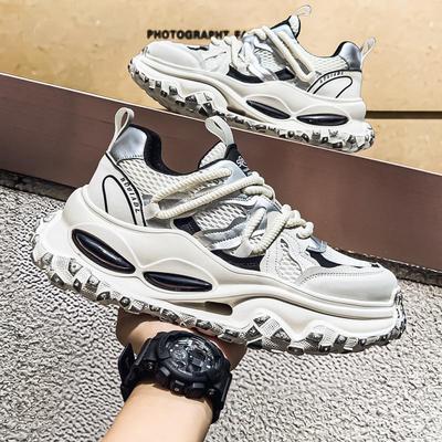 Student Street Shooting Sports Mesh Tide Thick Sole Short Man Height Increase Sports Dad Shoes