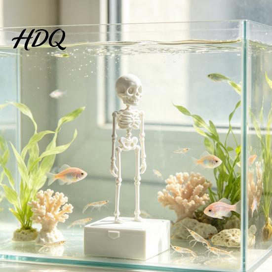 Regalo Creativo per Acquariofili Scheletro Danzante Aeratore per Acquario con Articolazioni Mobili Decorazioni per Acquario di Halloween Pompa ad Aria Dinamica Accessorio