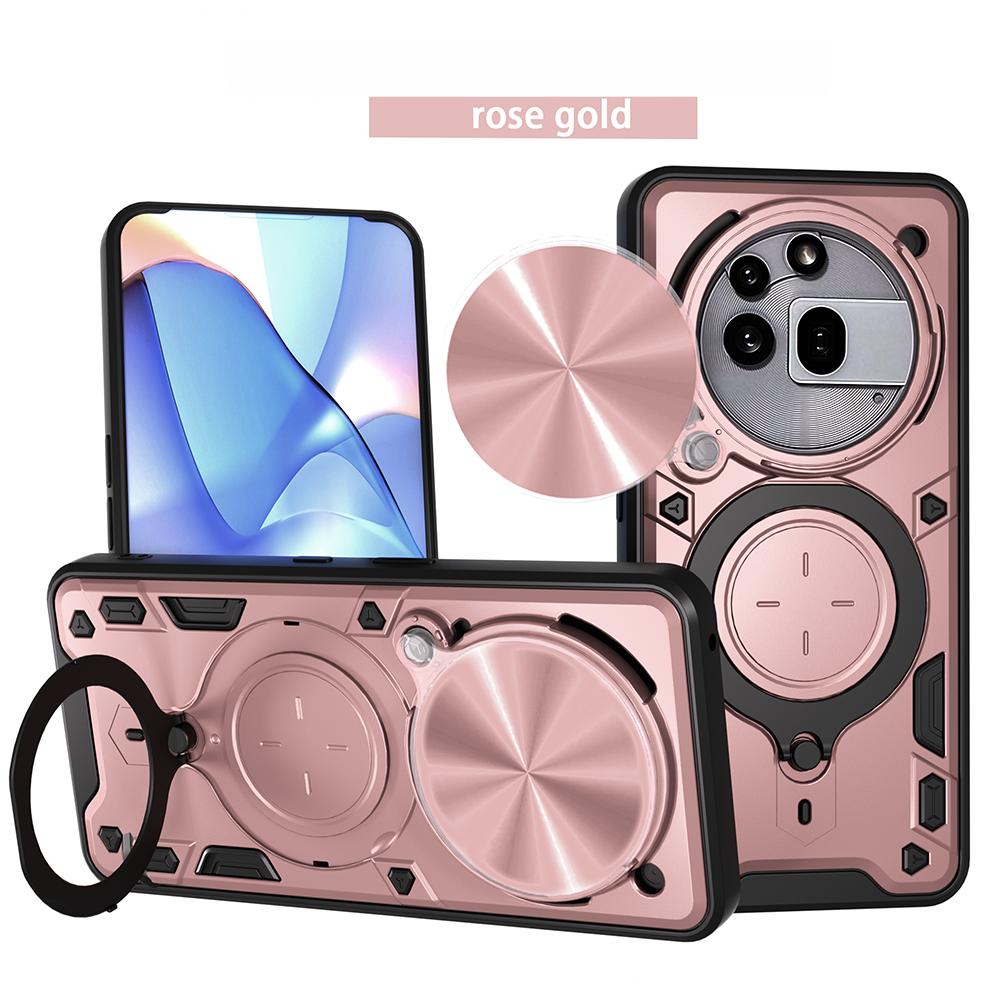 

Slide Camera Funda for Nothing Phone 3A Pro Case Ring Stand Protection Back Cover for Nothing Phone 3A Pro Shockproof Phone Capa Nothing Phone 3A Pro рожевий колір золота