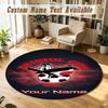 Round Rug Custom NameBristol City Pattern Non Slip Carpet Home Floor Decor