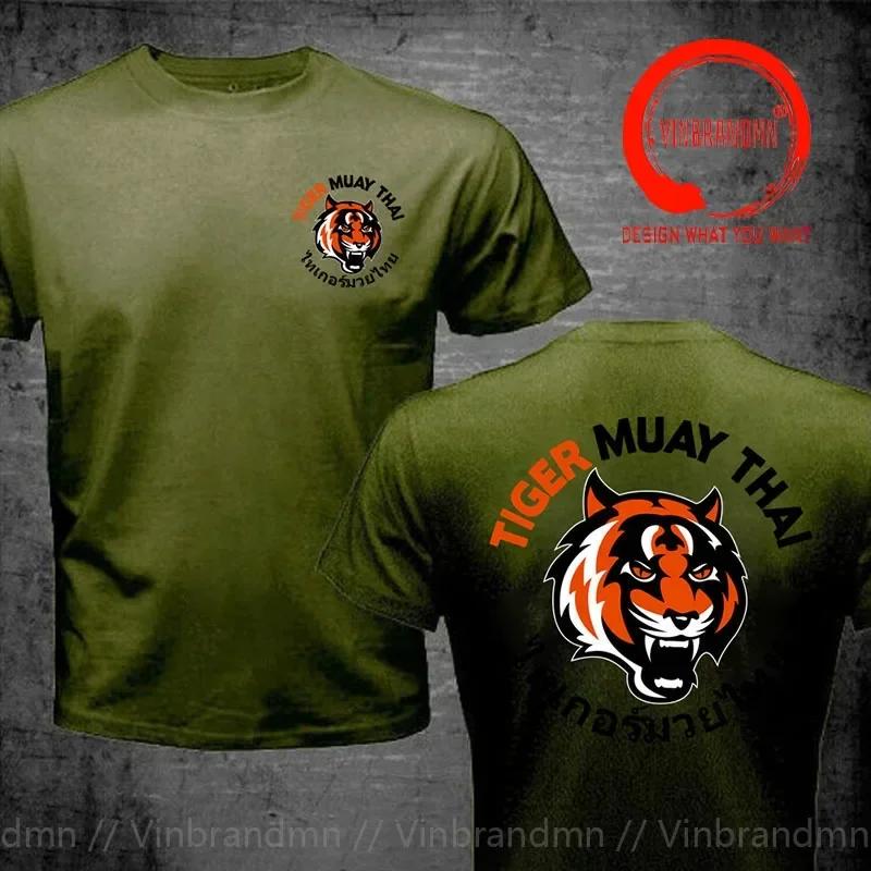 Newest Tiger Muay Thai Kick Boxing Tshirt Summer Thailand Kung Fu Oneck Unisex T Shirt Unisex Tees Tops Harajuku Streetwear Clothing