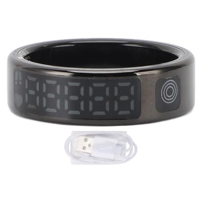 Smart Ring Fitness Tracker with Screen IP68 Rain Proof Video Scrolling Wearable Smart Step Counter