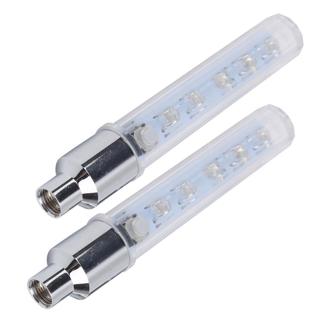 2Pcs Bike Tyre Valve Cap Light 5LED 7 Modes Bicycle Wheel Light for Schrader Valve