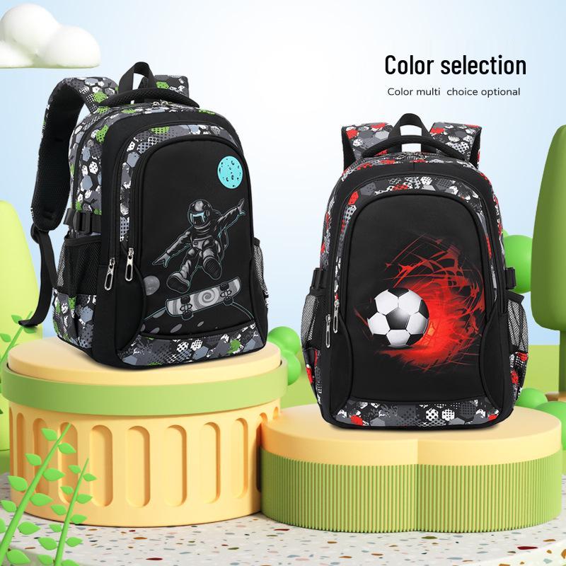Large Capacity Cartoon Football Backpack for Primary Students - Durable, Multi-Compartment Schoolbag