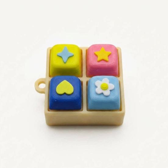 3D-printet Tastatur Fidget Legetøj 3/4/5/9 Taster Tastatur Finger Klikker Legetøj Afstressningsknap Fidget Legetøj Stresslindring Skrivebordslegetøj