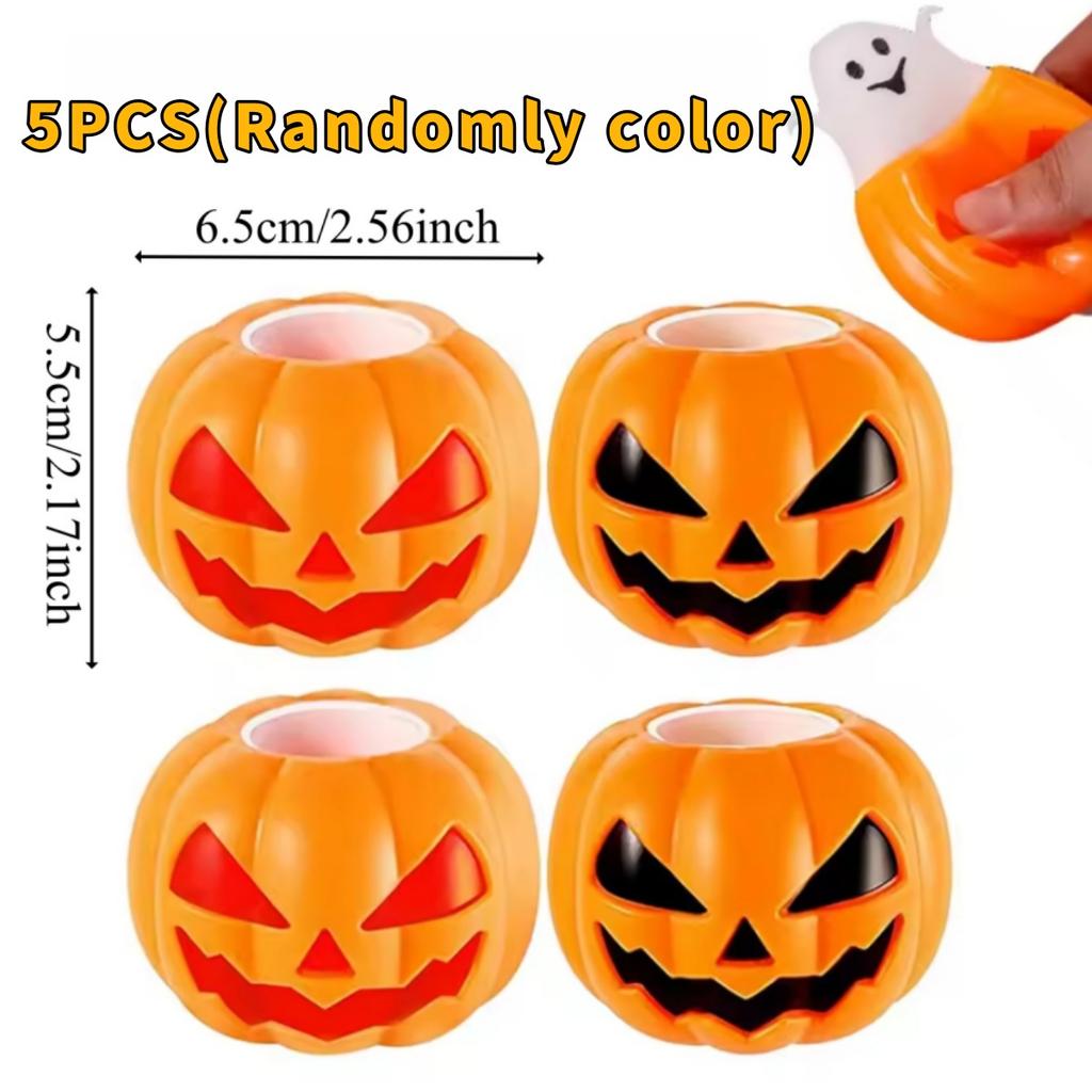 1/3/5 Peças Abóbora Fantasma Halloween Aperte Aperte Brinquedo Lembrancinhas Suprimentos para Festa de Halloween Alívio de Estresse Brinquedos Fidget Presentes de Aniversário