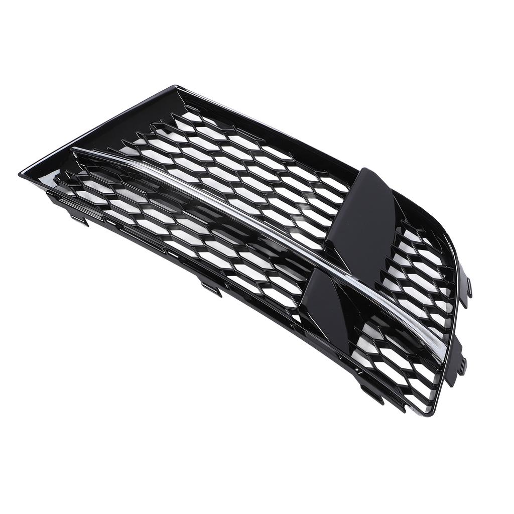 Fog Light Grill With Chrome Trim High Toughness Long Lasting Use Easy Installation for A3 S3 2017 To 2019 Left: