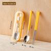 Portable Titanium Cutlery Set with Storage Case