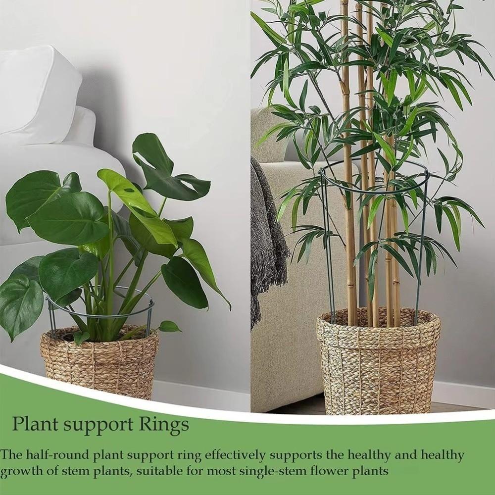 2PCS Half-Ring Plant Support Stakes U-Shaped Flower Support Rack Plant Grow Through Hoops  Garden