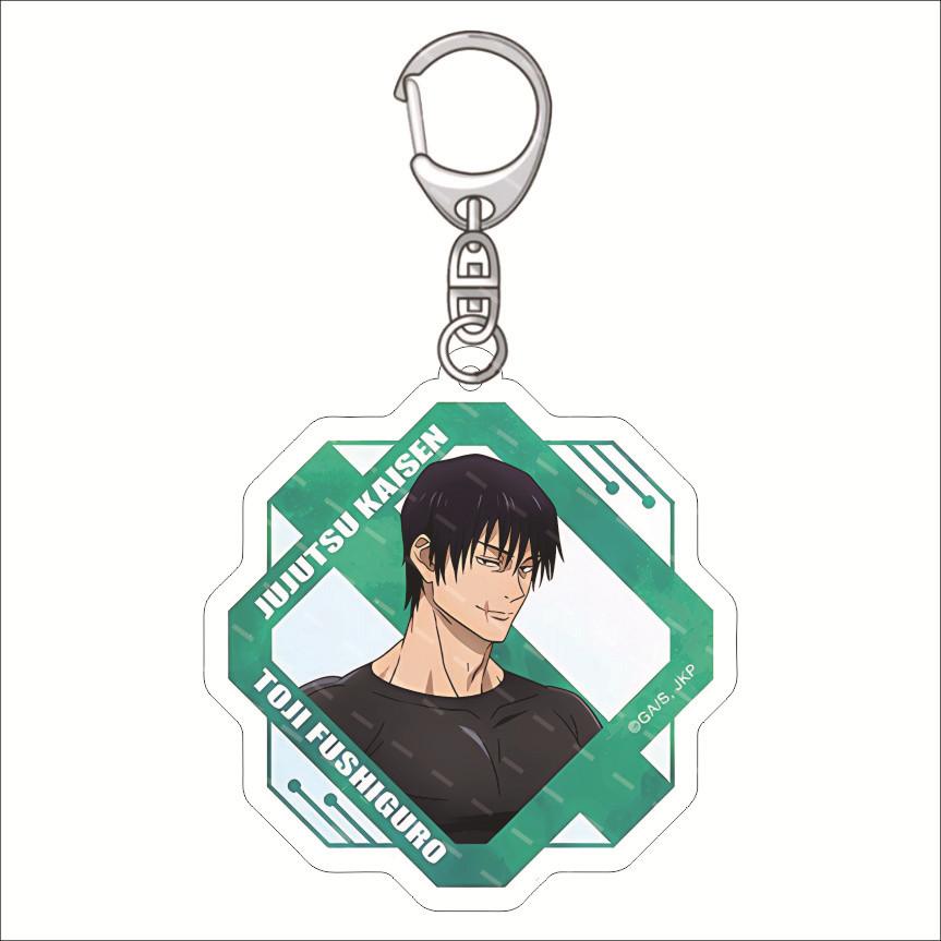 Anime Jujutsu Kaisen Keychain Q Version Satoru Gojo Geto Suguru Kugisaki Nobara Key Ring Cosplay Backpack Hanging Pendant Gift