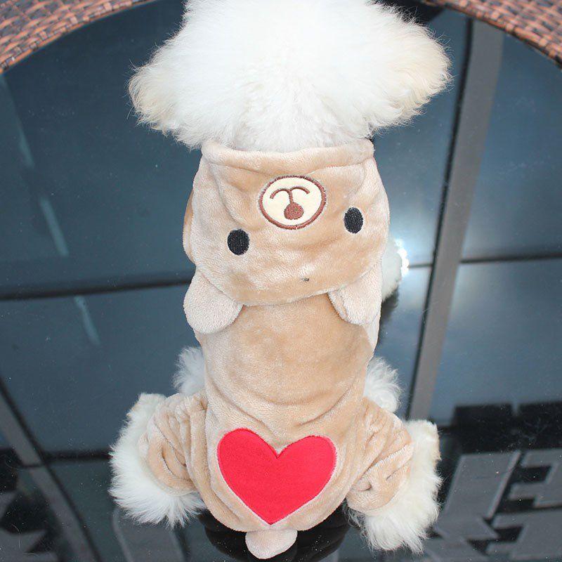 Gemütliches Fleece Bärenkostüm für kleine Hunde Perfekt für Winter- und Herbsttage