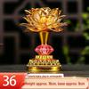 LED Seven-Colored Lotus Buddha Lamp - Rechargeable Guanyin Offering Light