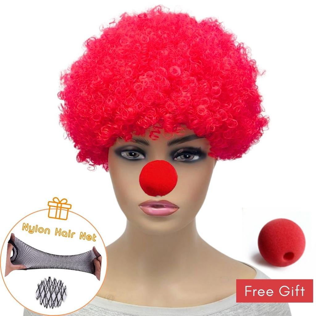 Bunte flauschige explosive Kopf Clown hitzebeständige synthetische Perücke Aprilscherz Halloween Rollenspiel