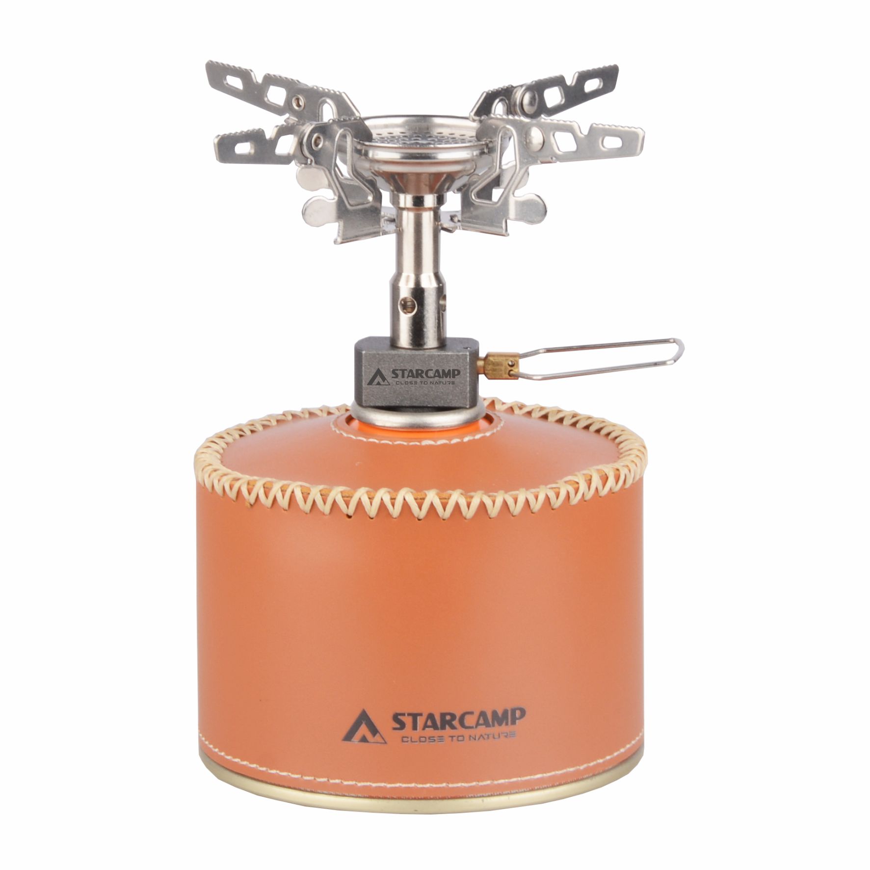 STARCAMP 3300W Steel Portable Butane Gas Stove Foldable Backpack Hiking Camp Burner with Spray Application Outdoor Solo Hiking серый