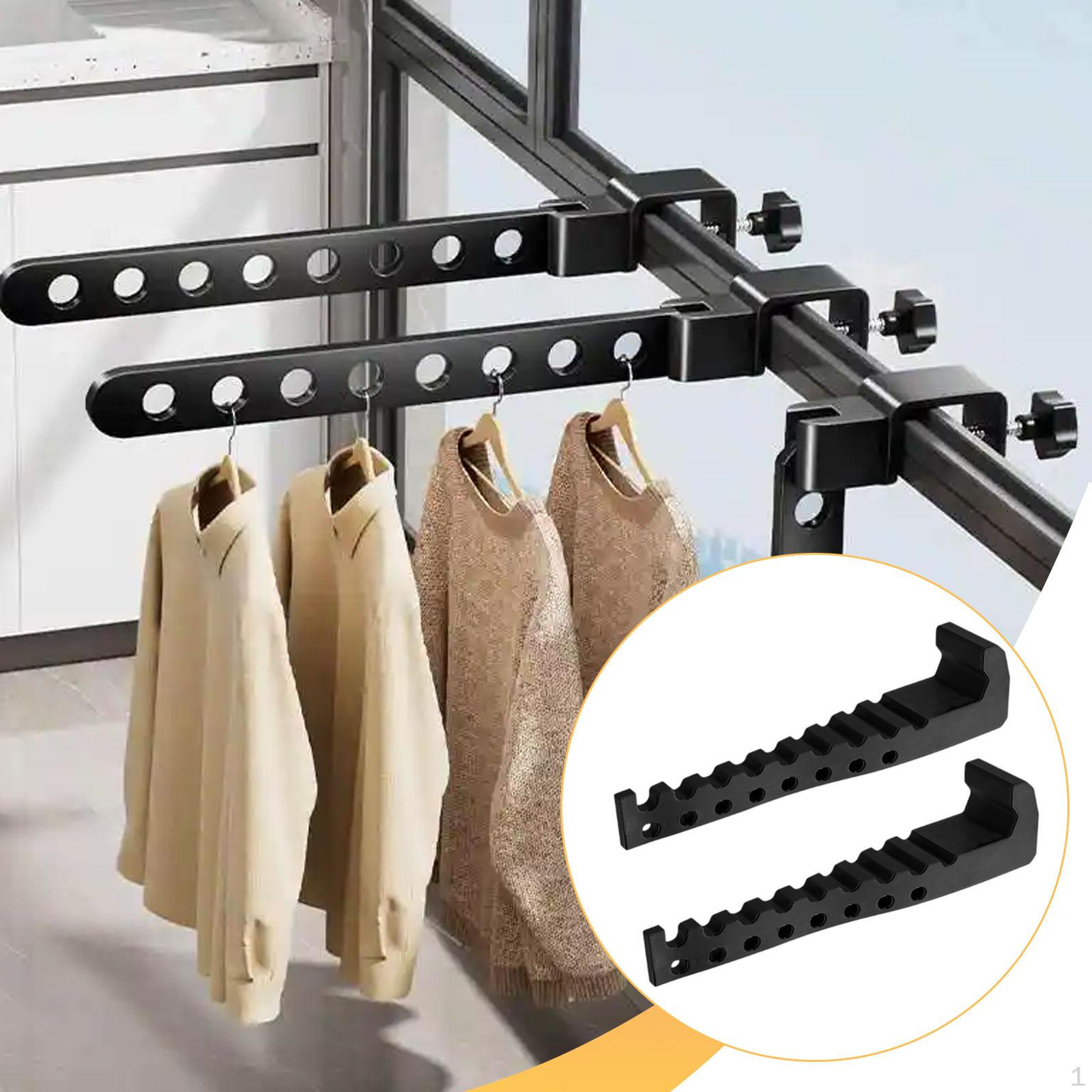 

2x RV Exterior Clothes Rack, Portable, Practical, Accessories Easy to Install, Saving Durability