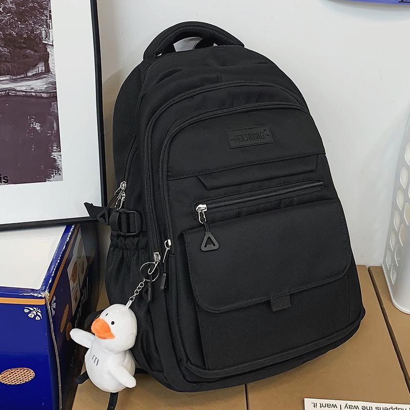 Children Elementary School Students  Female Junior High School Students  Solid Color Male Backpacks  High School Students  Large Capacity Backpacks