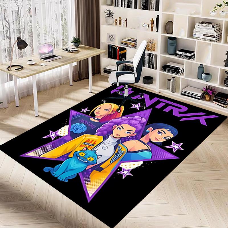 Huntrix Future Fashion Icons Carpet For Playroom Bedroom Living Room Sofa Home Decorkids Game Area Rug Nonslip Floor Mat