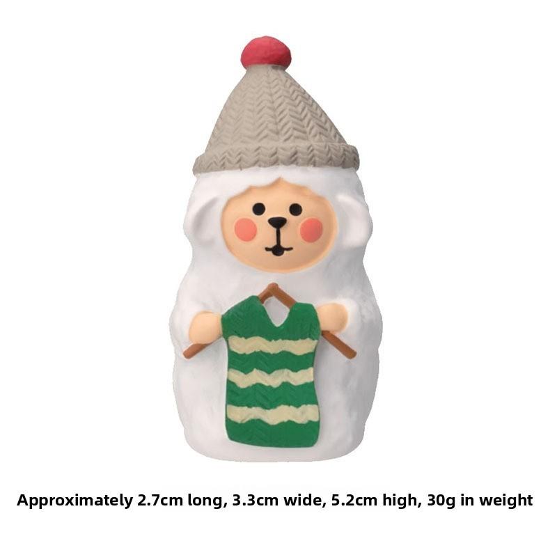 Christmas Resin Art Toys With Festive Mushroom And Cat Designs For Gift Giving
