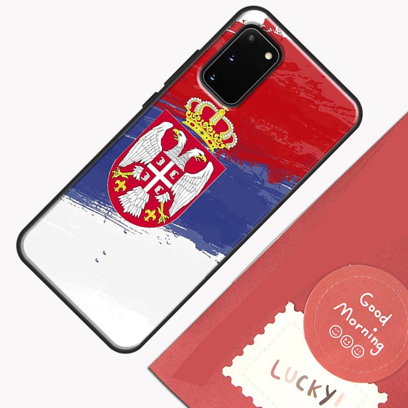 Flag of Serbia Serbian Case For Samsung Galaxy S22 S21 S23 Ultra Note 20 S8 S9 S10 Note 10 Plus S20 FE Back Cover