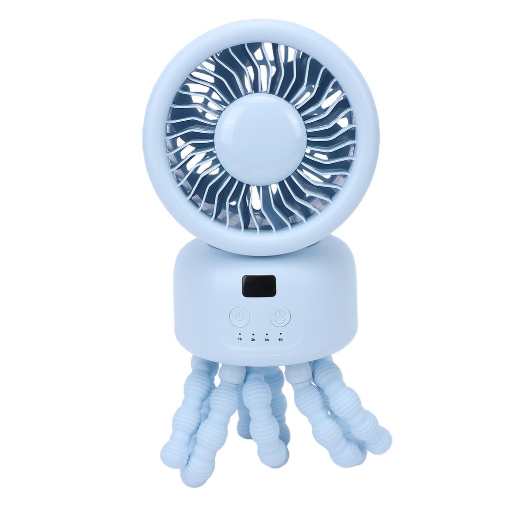 Baby Stroller Fan, Portable Clip On Desk Fan with 9000mAh Rechargeable Battery, 360 Degree Rotation, Timer,   Grip for Camping Travel   Nur