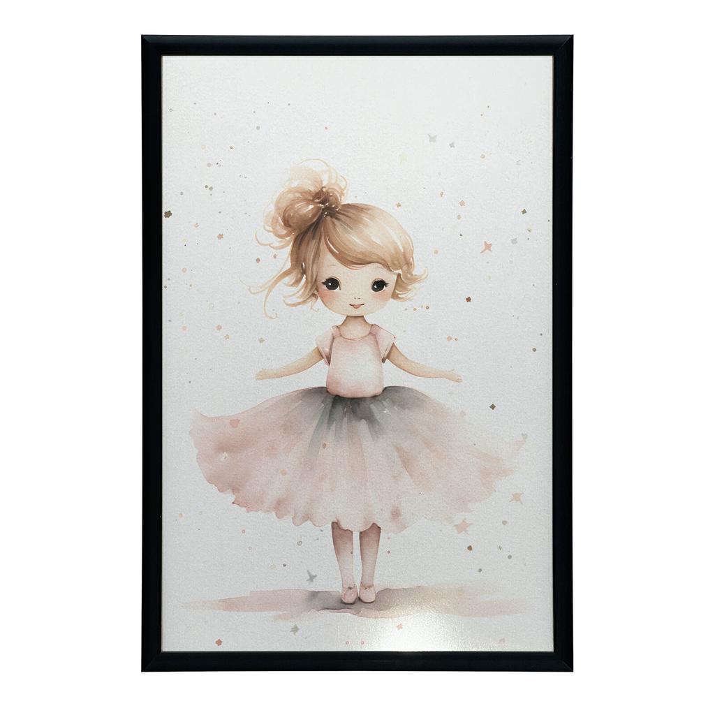 Różowa Balerina - Tańcząca Elegancja Różowa Balerina - Tańcząca Elegancja, 50X70 Cm, Bez Ramy, Płótno Premium Na Blejtramie