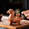 Handmade Purple Clay Zodiac Horse Tea Pet Ornament for Tea Ceremony Decoration