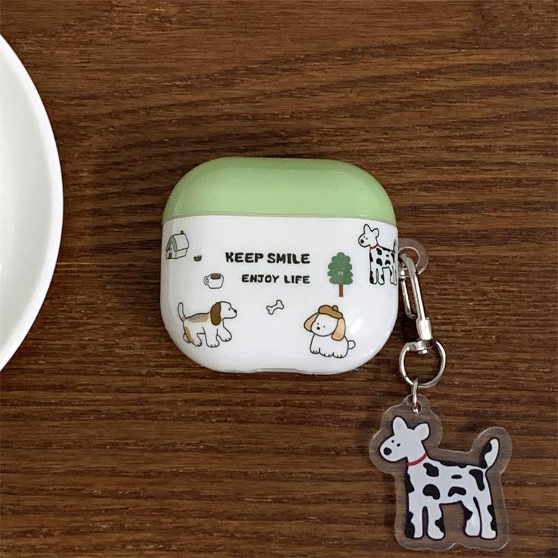 Simple illustration dog suitable for AirPods 1 generation protective case second generation 1 generation pro1 apple bluetooth headset case female