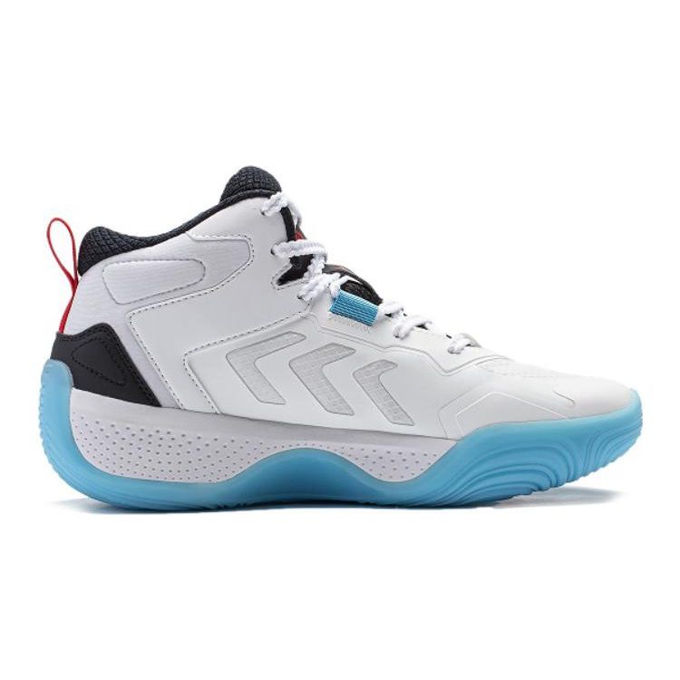 Li Ning Teen Shadow V1 Basketball Shoes Kids Sneakers White Black YKBT080-3