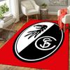 SC Freiburg Pattern Rug Floor Mat for Living Room or Bedroom Soft and Comfortable Carpet a Gift for Birthday and Holiday.