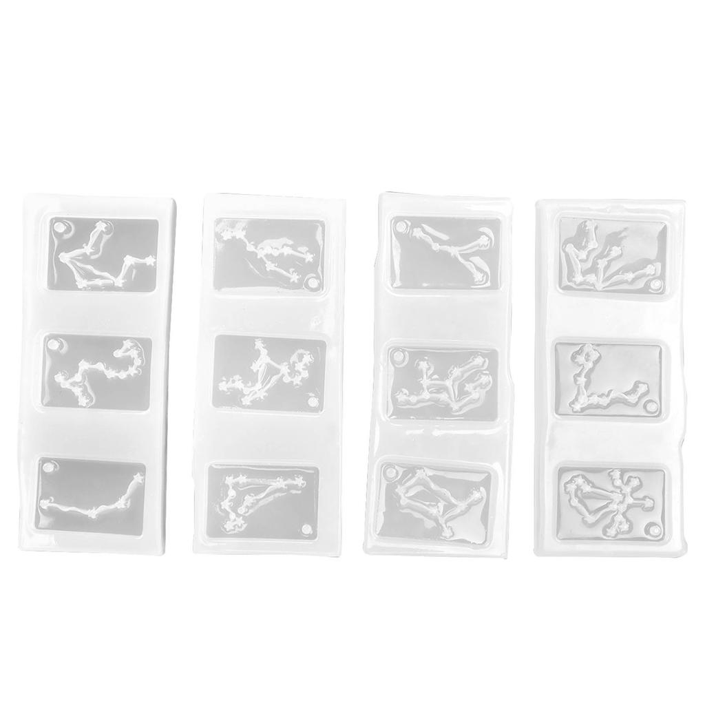 4-teiliges Set Silikon Schild Anhänger Form Stanzfreie Anhänger Schmuck für Zuhause Küche DIY Gebrauch