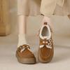 Women's Shoes Trend Height Increasing Velvet Loafers for Women Winter Platform Shoes Women's Winter Warm Cotton Shoes Woman