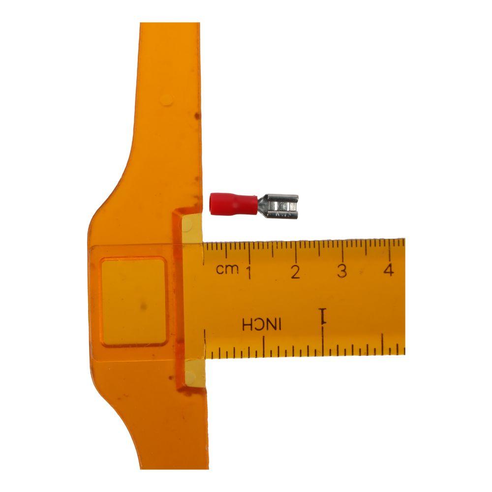 100PCS AWG 22-16 Insulated Spade Wire Connector 0.5-1.5mm² Red Female Connectors