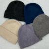 Selected High-quality Wool Blended Hat Couple Versatile Solid Color Simple Knitted Cashmere Wool Hat Winter Show Small Face
