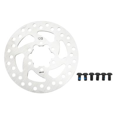 Electric Scooter Disc Brake 6 Holes Stainless Steel with 6 Screws Scooter Disc Brake Rotor for Replacement