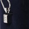 Swarovski Silverx Crystal Unused Item Necklace Rhinestone Square Women Used