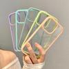 Transparent Candy Color Bumper Phone Case For iPhone 16 Pro Max 15 14 13 12 11 XR XS X 7 8 Plus mini SE3 Soft Shockproof Cover