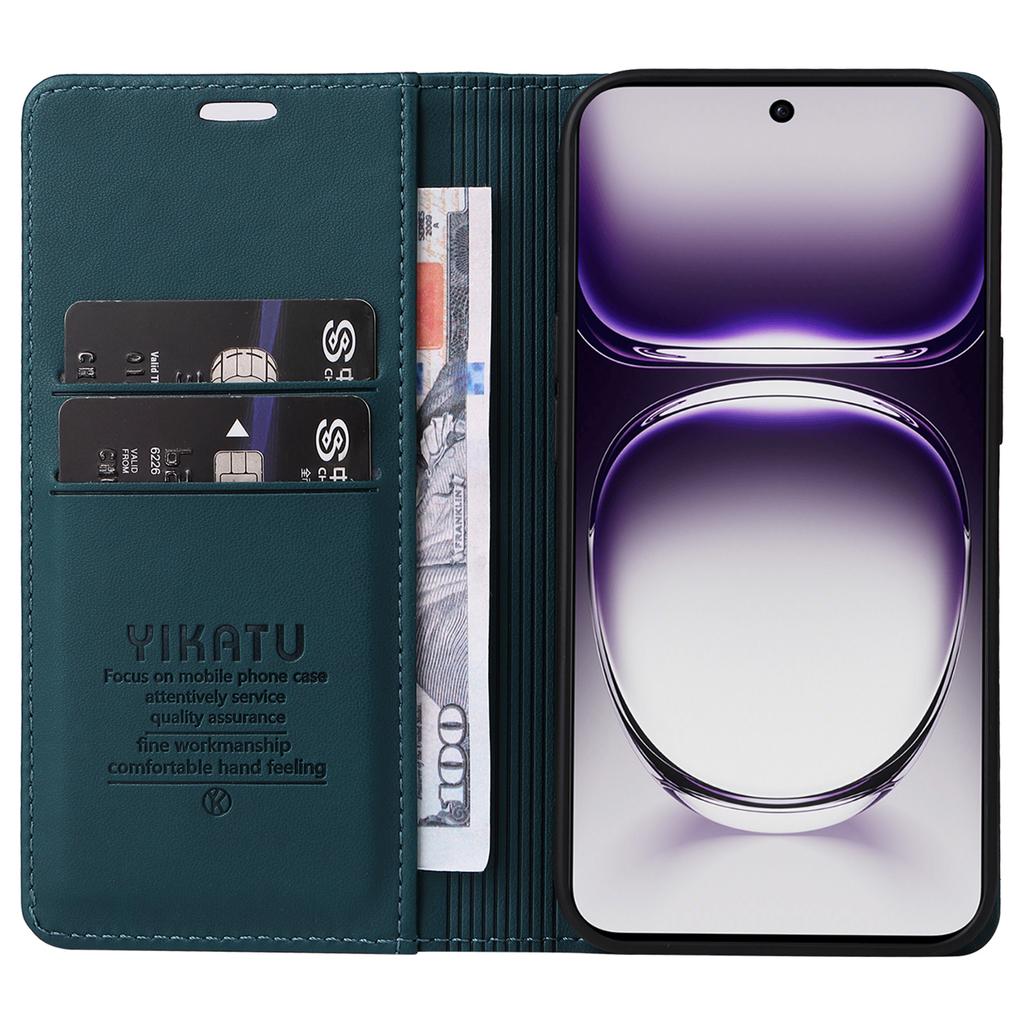 YIKATU YK-001 For Oppo Reno12 Pro 5G (China)/(Global) Case Leather Magnetic Auto-Absorbed Phone Cover