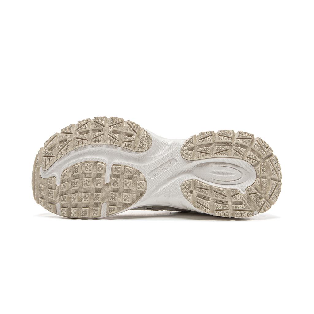 New LiNing Star Ring Cushioning Abrasion Resistant Breathable Low Top Casual Shoes Men's Ecru AGCV111-3