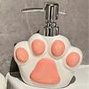 Funny Cats Shape Ceramic Liquid Soap Dispenser With Press Pump Liquid Hand Wash Bottle Soap Holder For Home Bathroom Use