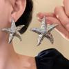 New Summer Collection Starfish Stud Earrings Gold Color Jewelry for Women Hoop Earrings with Hypoallergenic & Boho Style Gift