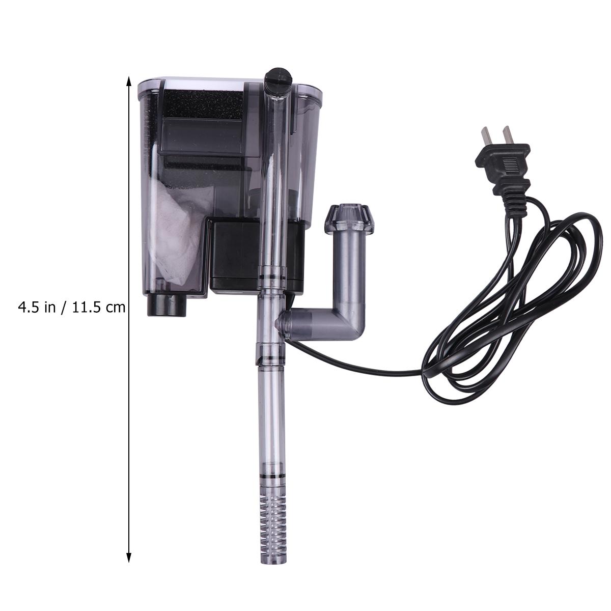 

Aquarium Suspension Oxygen Pump Hanging Filter Waterfall Submersible Wall Mounted Fish Tank Filtration (XP-03 2.5W) чорний
