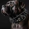 Punk Style Dog Collar With Rivets Anti-Chew Heavy Duty PU Neckband Medium To Large Breeds