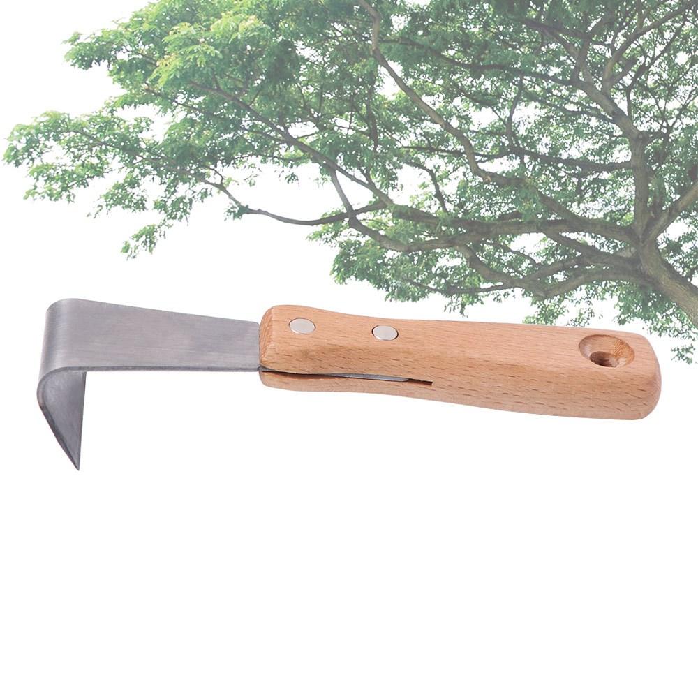 Wooden Handle Tree Bark Scraper Multifunctional Smooth Debarker Tree Bark Removal Tool Woodworking
