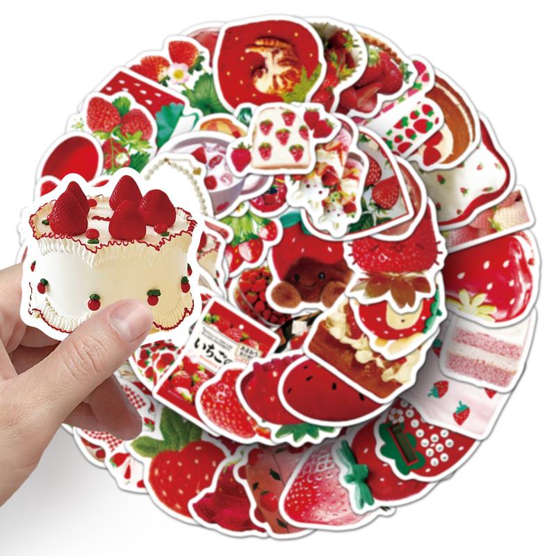 

Мультяшные наклейки с клубникой Сделай сам Детские игрушки Подарок Декоративная наклейка Для скрапбукинга Ноутбука Багажа Бутылки Водонепроницаемая